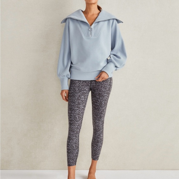 Varley Half-Zip Sweatshirt in Dusty Blue NWT - Picture 4 of 4